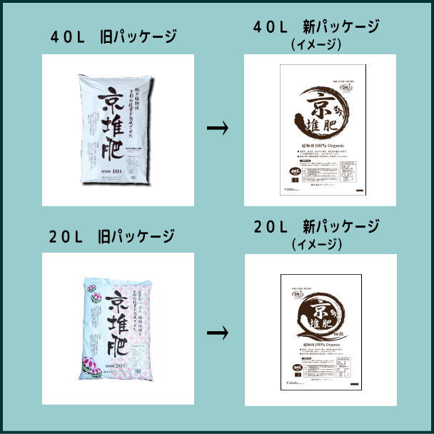 京堆肥,パッケージ変更